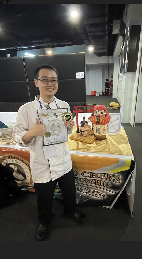 陳奕廷獲得2023馬來西亞廚藝挑戰賽金牌的作品。本照片由陳奕廷提供